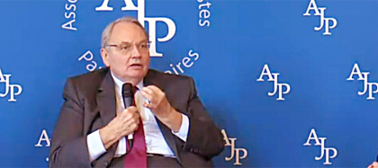 Conférence de presse AJP : Jean-Louis Bourlanges, Député Démocrate des Hauts-de-Seine, Président de la commission des affaires étrangères